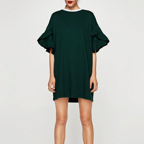 frill sleeve dress zara